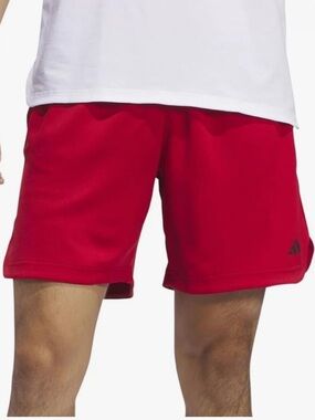 Adidas Axis Knit 4.0 Training Shorts Red 7” Inseam Athletic Gym Size L